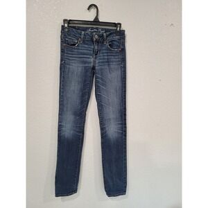 American Eagle Skinny Jeans Dark Wash Stretch Denim Womens 0 Regular #11